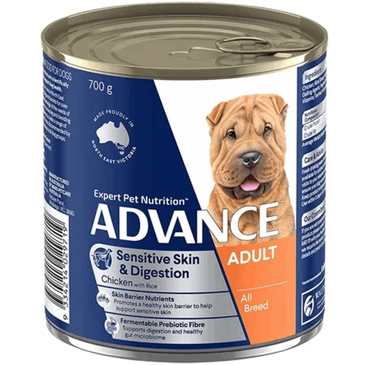 Advance Sensitive Skin and Digestion dog food can