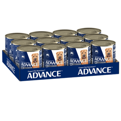 Advance sensitive skin and digestion dog food cans