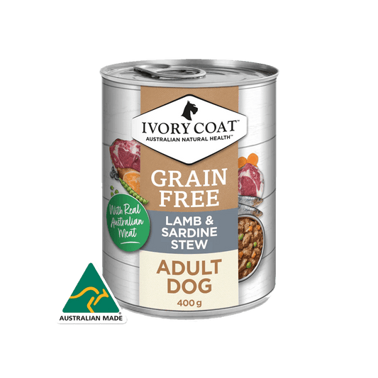 Ivory Coat Wet Food – GRAIN FREE - Lamb & Sardine Stew