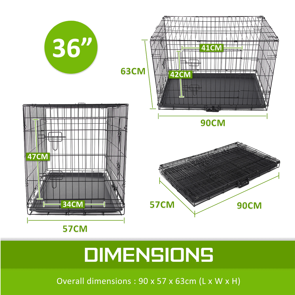 Pawmate Foldable Dog Cage With Cover
