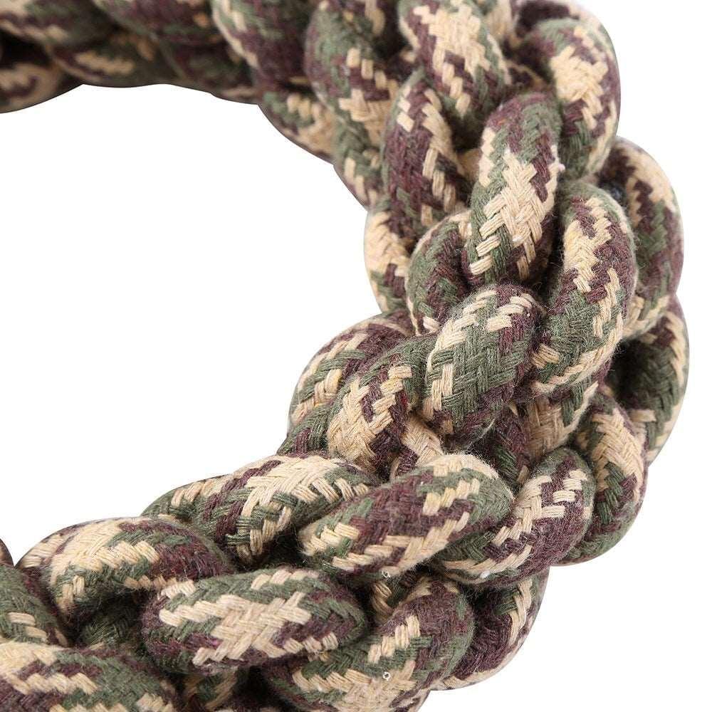 2 x Dog Toy Cotton Rope Braided Ring Pet Toy Chew Rope