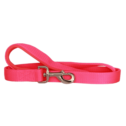 Nylon and Neoprene Dog Lead - Pink