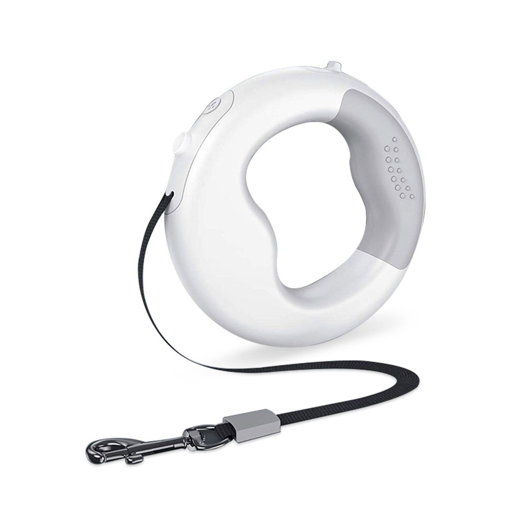 Retractable Dog Leash with USB and LED White