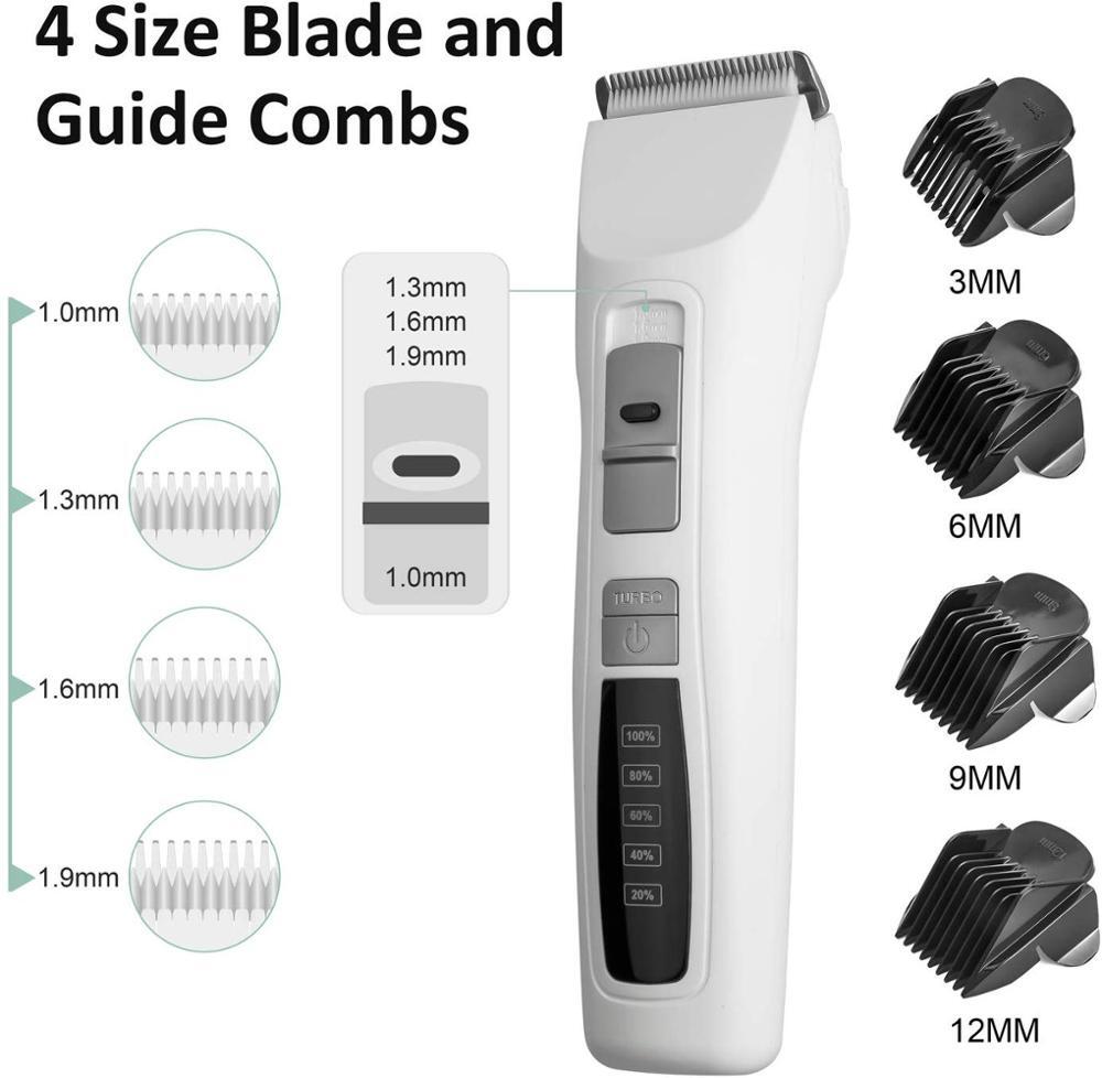 Dog Clipper Kit Blade Set - Cordless White